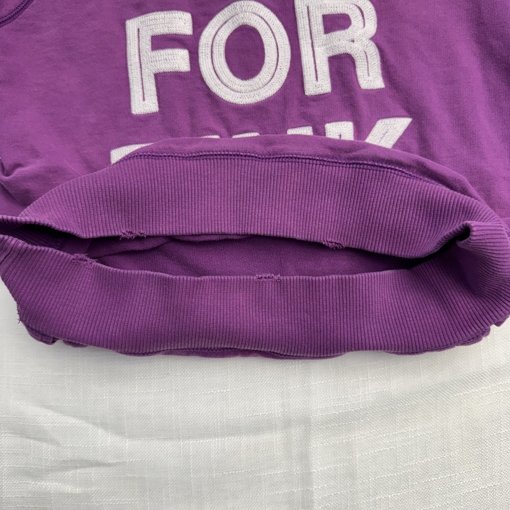 VTG Y2K Victorias Secret XS LIVE FOR PINK Crewneck Sweatshirt Dog Purple Trashed - Picture 9 of 12